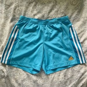 light blue adidas tennis shorts